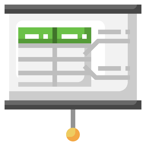 Exploring presentation communications conference icon