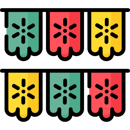 Garland birthday and party cultures celebration icon