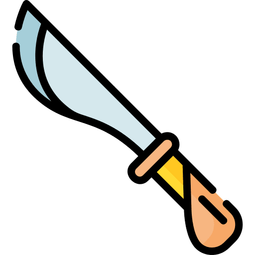Machete weapon machete blade icon