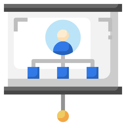 Network screen network business and finance icon