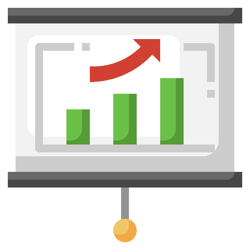 Bar graph business and finance business bar graph icon
