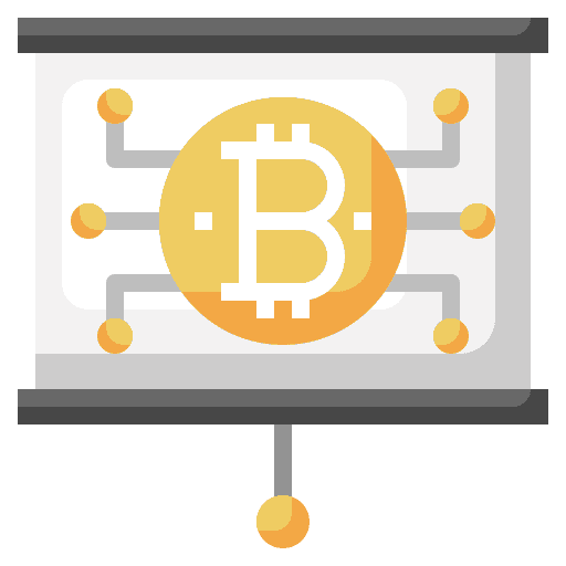 Bitcoin presentation bitcoin presentation business and finance reporting icon