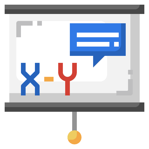 Chromosome board presentation science icon