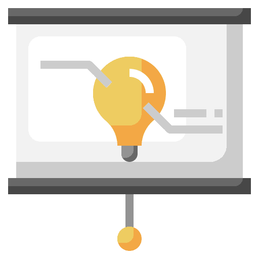 Idea bar graph data analytics presentation icon