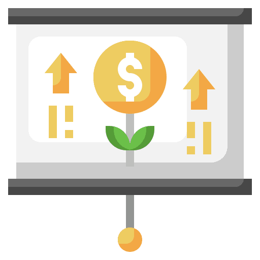 Profit analysis dollar business icon