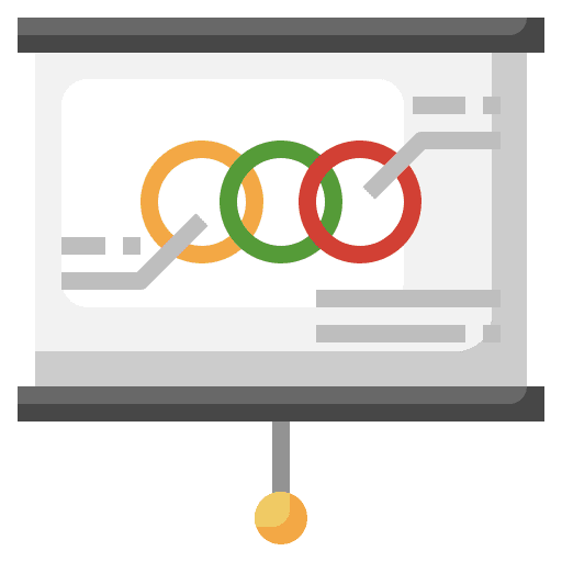 Chart data analytics stats business icon