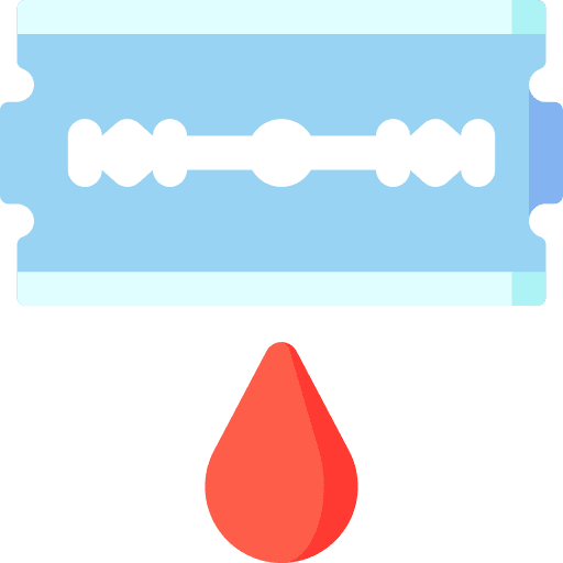 Genital mutilation female razor blade miscellaneous icon