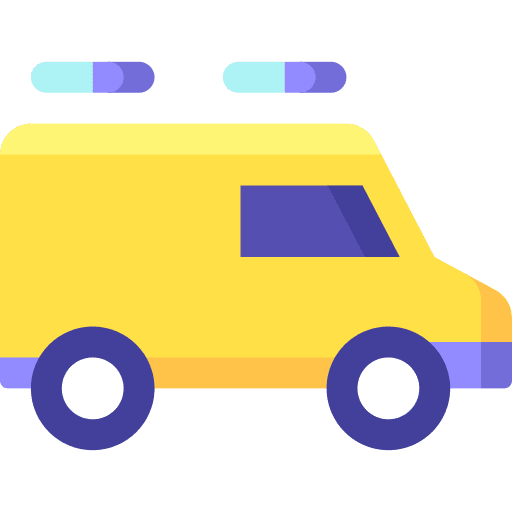 Ambulance automobile medical vehicle icon