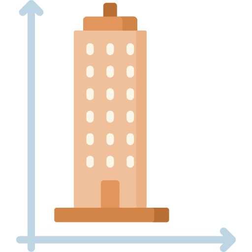 Measurement scale architecture blueprint icon