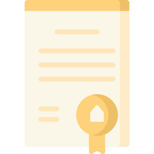 Certificate real estate badge certificate icon