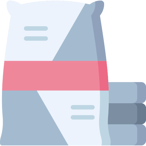 Cement material construction and tools construction icon