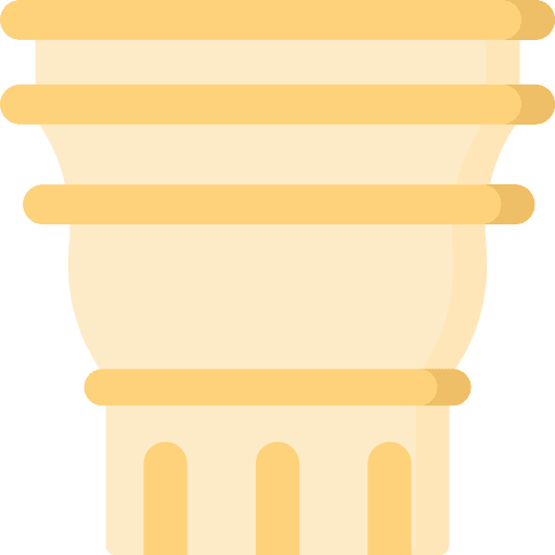 Column decoration artistic pillar icon