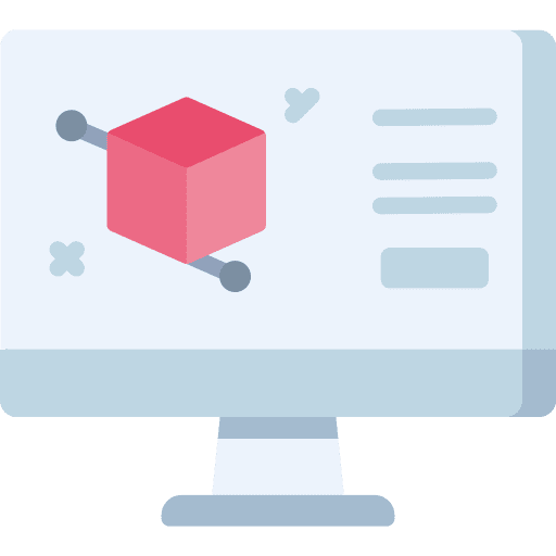 Computer electronics 3d modeling design icon