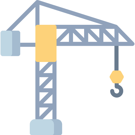 Crane lift industry construction icon