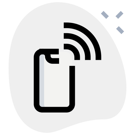 Share mobile phone internet technology icon