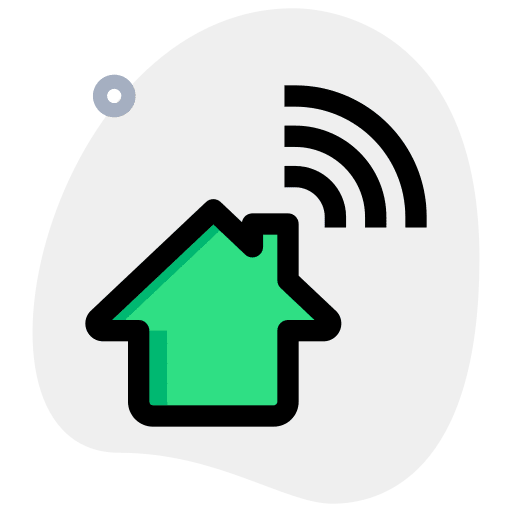 Smart home wireless internet house icon