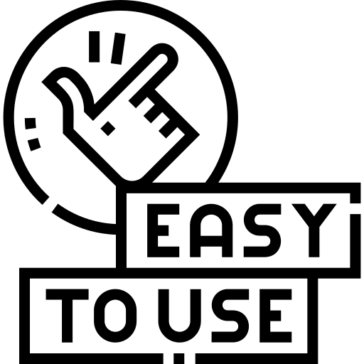 Easy to use hand gesture commerce icon