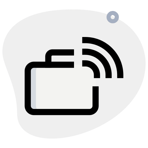 Suitcase internet signal wifi icon