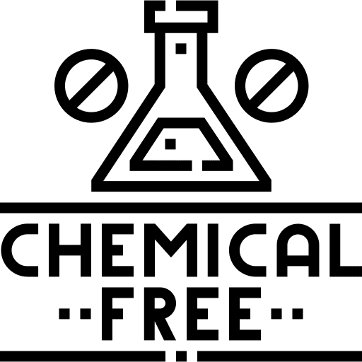 Chemical free laboratory commerce signaling icon