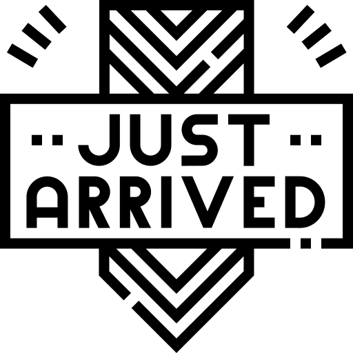 Just arrived commerce product promotion icon