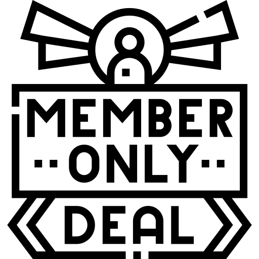 Members only deal customer user icon