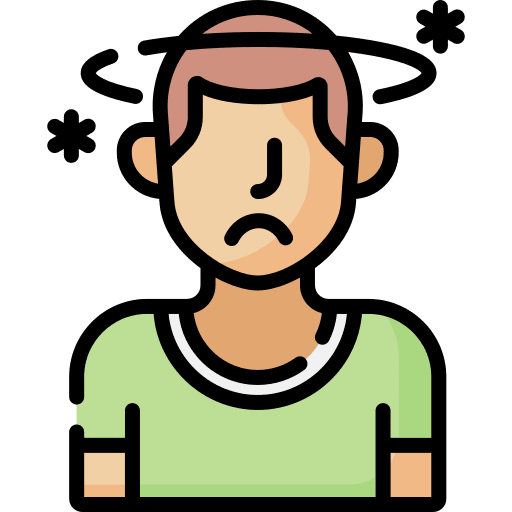 Dizzy symptom dizzy healthcare and medical icon
