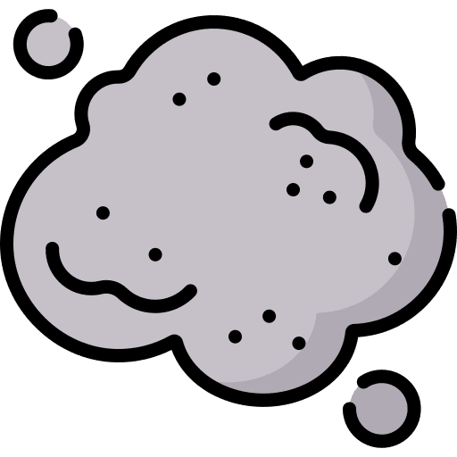 Dust fine dust pollution allergen icon