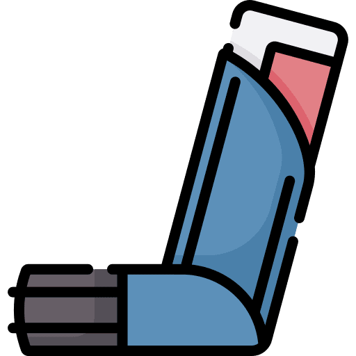 Bronchodilator puffer inhalator respiratory icon