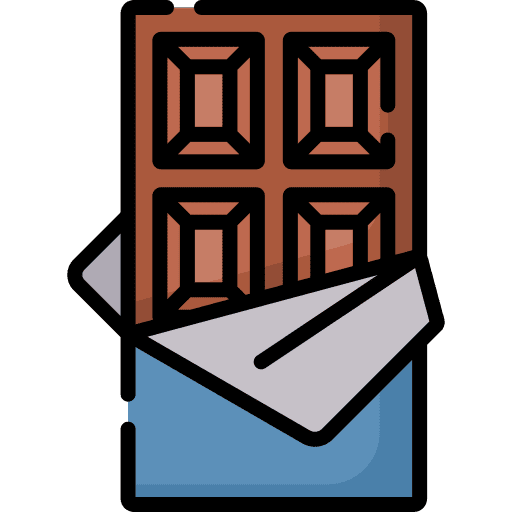 Chocolate bar allergen food and restaurant chocolate icon