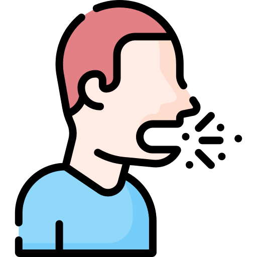 Cough sneeze redhead sickness icon