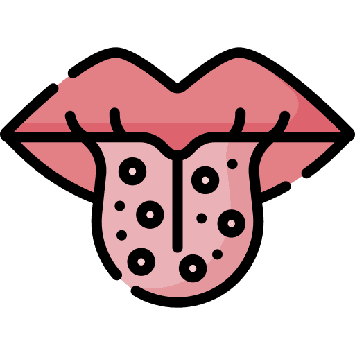 Tongue tongue healthcare symptoms icon
