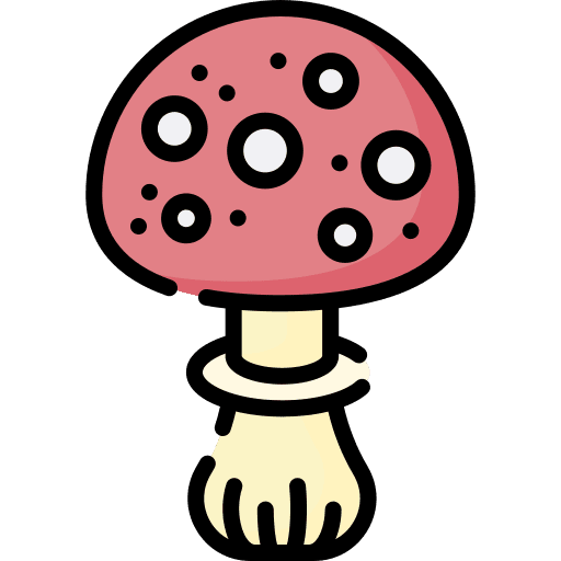 Mushroom forest vegan organic icon