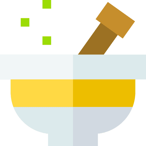 Mortar cooking grinding kitchen utensils icon