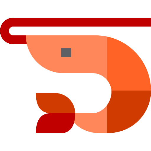 Prawn animal kingdom aquatic sea life icon