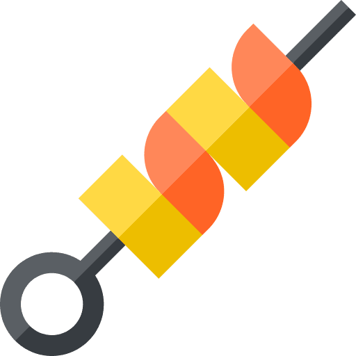 Skewer grilled barbecue food icon