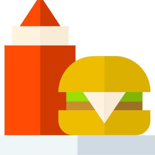 Hamburger bottle sauce junk food icon