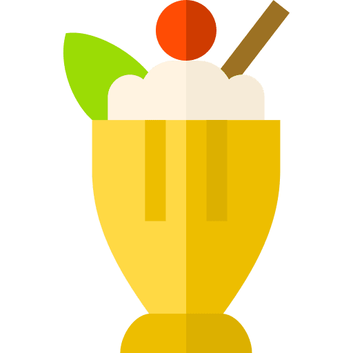 Milkshake drink cream food and restaurant icon