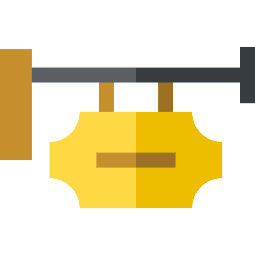 Placard signboard store sign placard icon