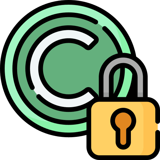 Protection copyright protection security icon