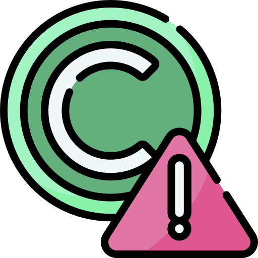 Infringement c infringement exclamation mark icon