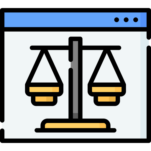 Online court law seo and web themis icon