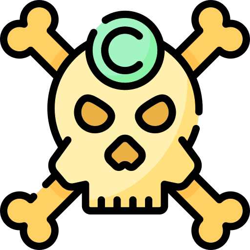 Piracy piracy bone copyright icon