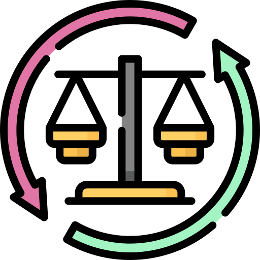 Process circular arrow miscellaneous balance icon