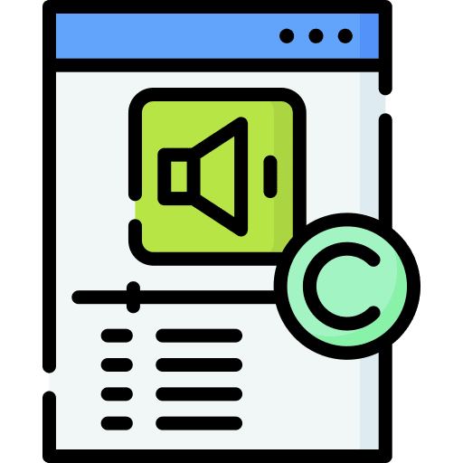 Audio audio copyright speaker icon