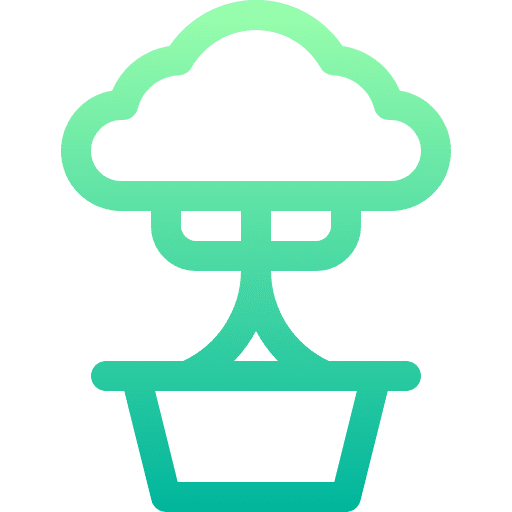 Bonsai japan nature plant pot icon