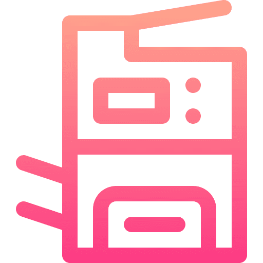 Photocopier communications device technology icon