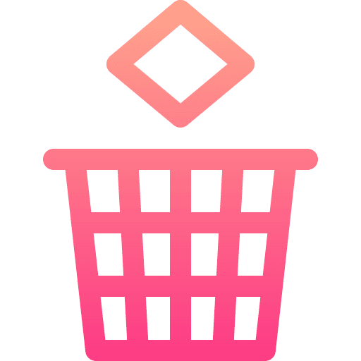 Trash can garbage furniture and household icon