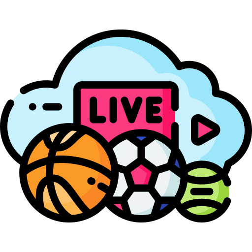 Cloud sports and competition entertainment live streaming icon