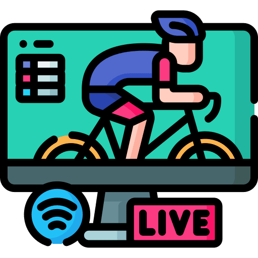 Cycling live sports cycling monitor icon