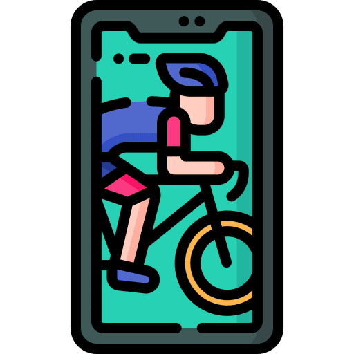 Cycling smarphone live sports broadcast icon